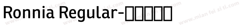 Ronnia Regular字体转换